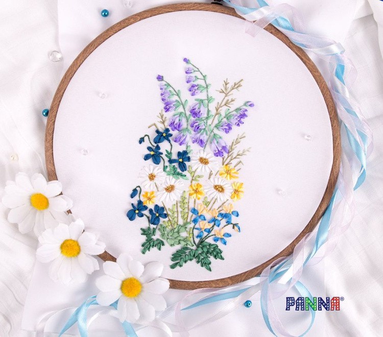 Вышивка лентами «Лирика сада» — картинка 2