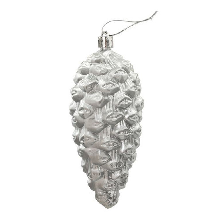 Украшения елочные «Шишки», набор 3 шт., цвет: серебристый — картинка 5