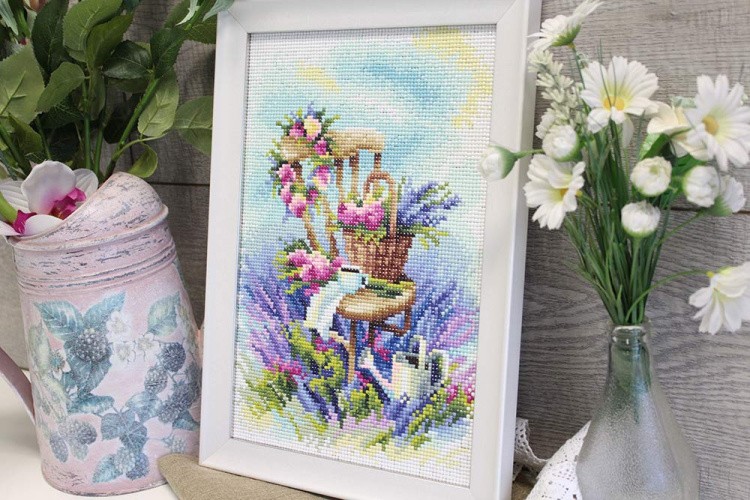 Алмазная вышивка «Лавандовый завтрак» — картинка 4