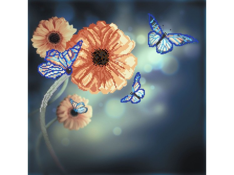 Набор вышивки бисером подушки «Голубая фантазия» — картинка 2