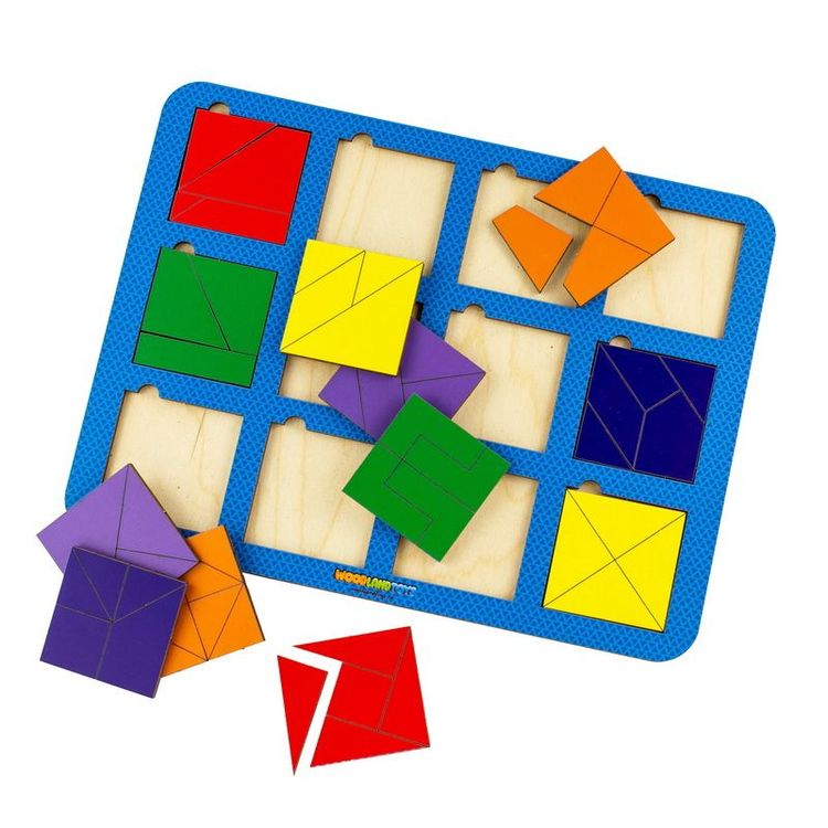 Развивающее пособие из дерева «Сложи квадрат», Б.П.Никитин, 12 квадратов, ур. 2 — картинка 2