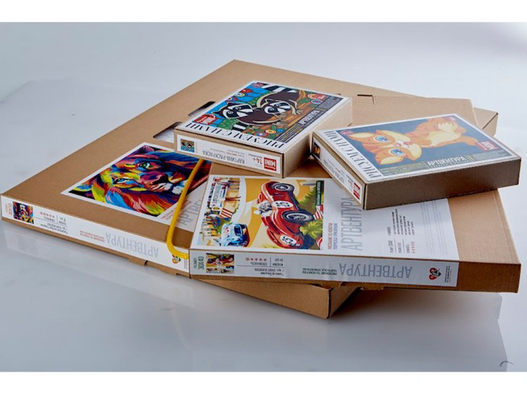 Картина по номерам «Радужный тигр» — картинка 3