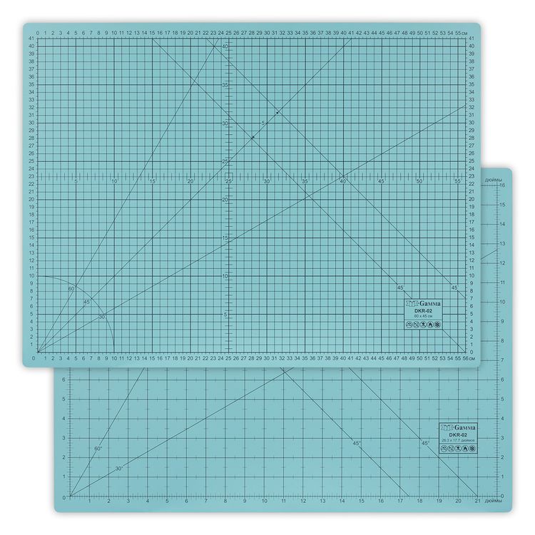 Мат для резки двусторонний ПВХ, 45х60 см, Gamma