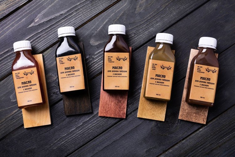 Масло для дерева твёрдое с воском, цвет: орех, 100 мл, Промысел — картинка 4