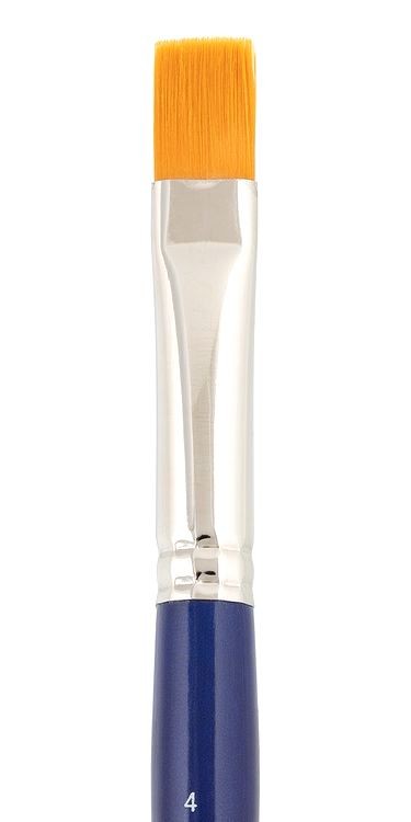 Кисть синтетика «Gallery» №04, плоская, 5 шт., короткая ручка, Vista-Artista — картинка 2