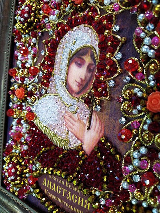 Набор вышивки хрустальными камнями «Святая Анастасия» — картинка 8