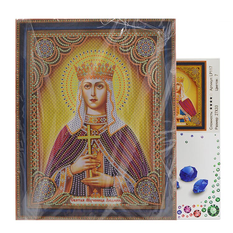 Алмазная вышивка 5D «Икона Вера, Надежда, Любовь и мать их София» — картинка 3