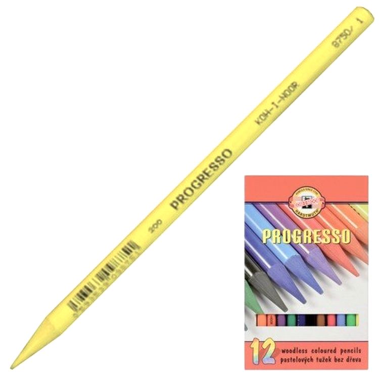 Карандаши цветные художественные KOH-I-NOOR «Progresso», 12 цв., 7,1 мм, в лаке, без дерева — картинка 3