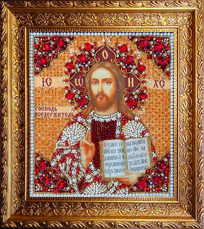 Набор вышивки хрустальными камнями «Вседержитель (золотая)» — картинка 15