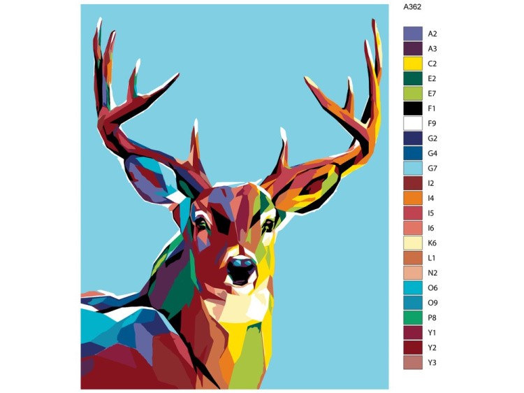 Картина по номерам «Олень» — картинка 2