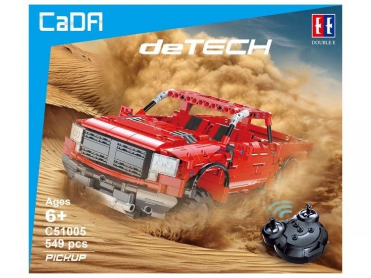 Радиоуправляемый конструктор CADA deTech красный пикап, 549 деталей — картинка 5