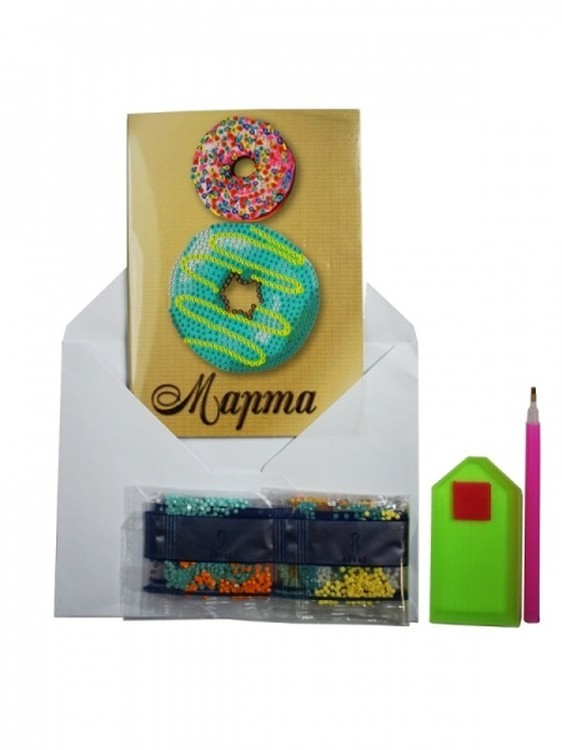 Алмазная открытка «С 8 Марта Донатс» — картинка 2