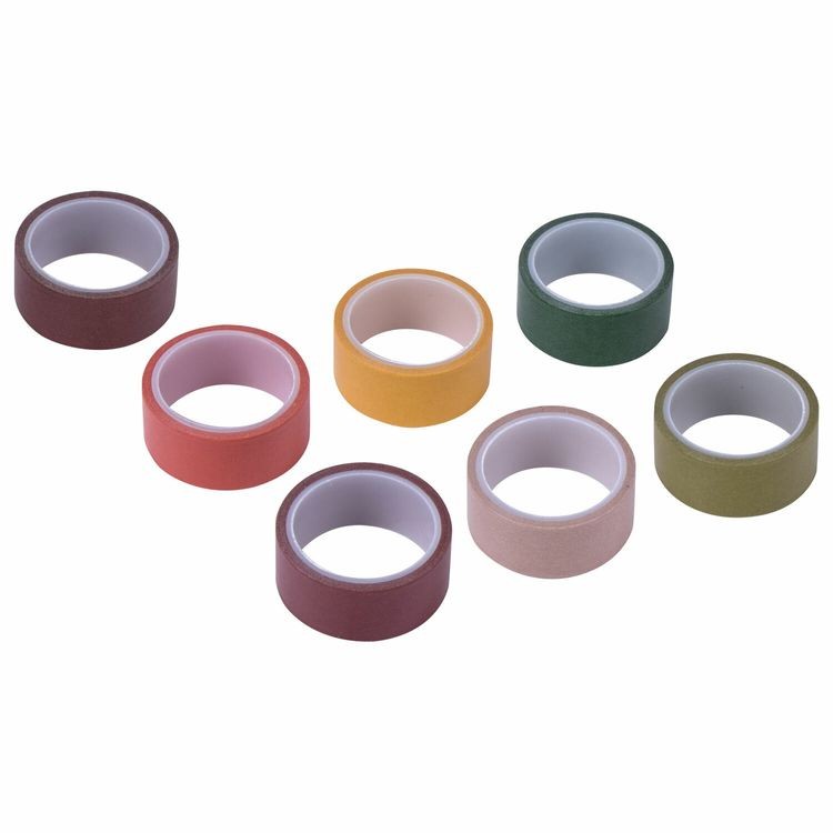 Клейкие WASHI-ленты для декора, 7 цветов, 15 мм х 3 м — картинка 4