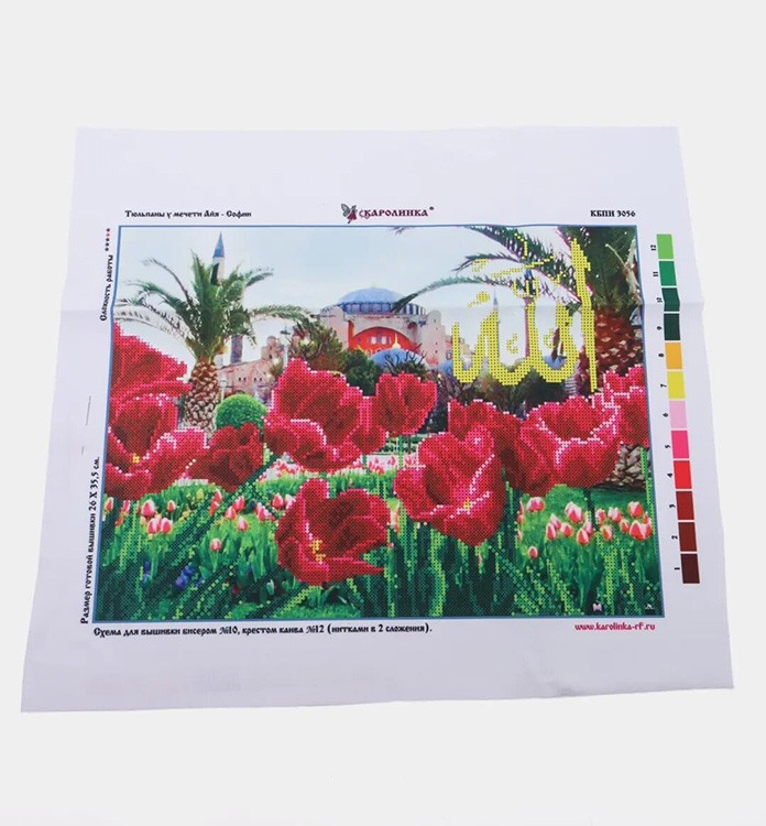 Набор для вышивания «Тюльпаны у Мечети Айя-Софии» — картинка 3
