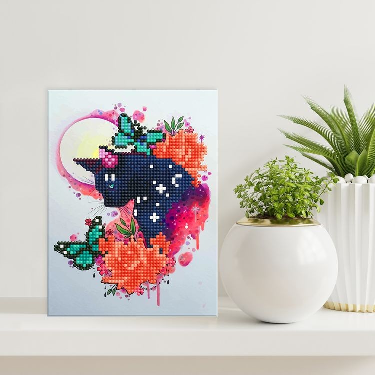 Алмазная вышивка «Полночный кот» — картинка 5