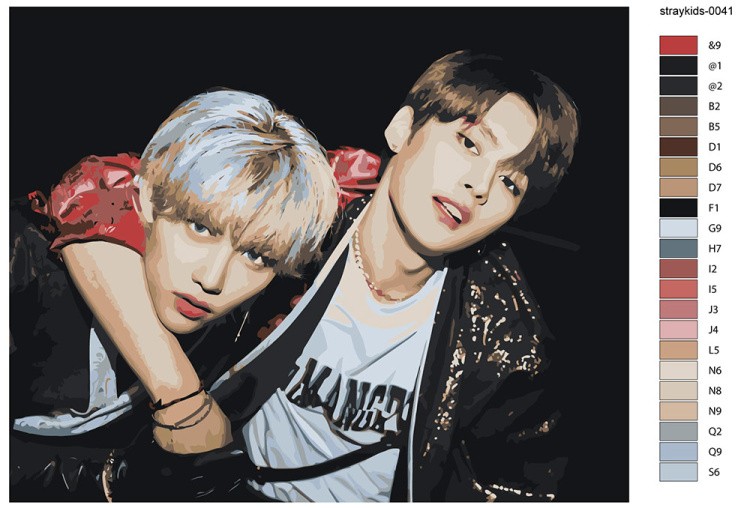 Картина по номерам «Stray Kids Стрей Кидс KPOP кпоп 40x50» — картинка 2