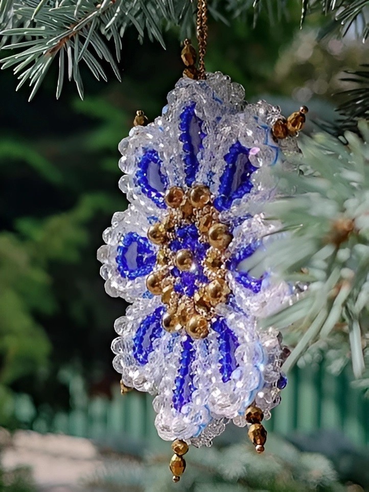 Набор для вышивания хрустальными бусинами «Рождественская звезда Зимняя сказка» — картинка 2