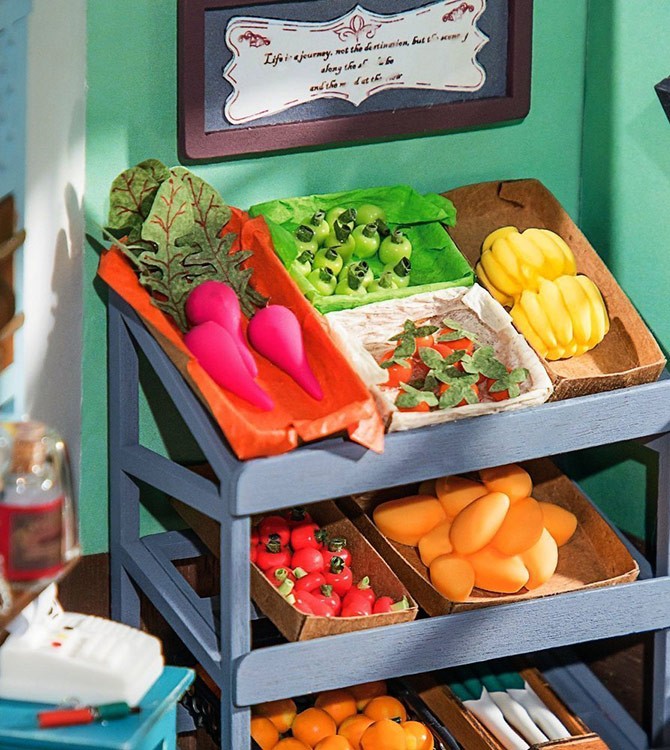 Набор для создания миниатюры (румбокс) «Фруктовый магазин» — картинка 5