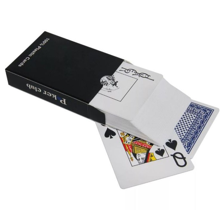 Карты пластиковые Poker club (синяя рубашка) — картинка 2