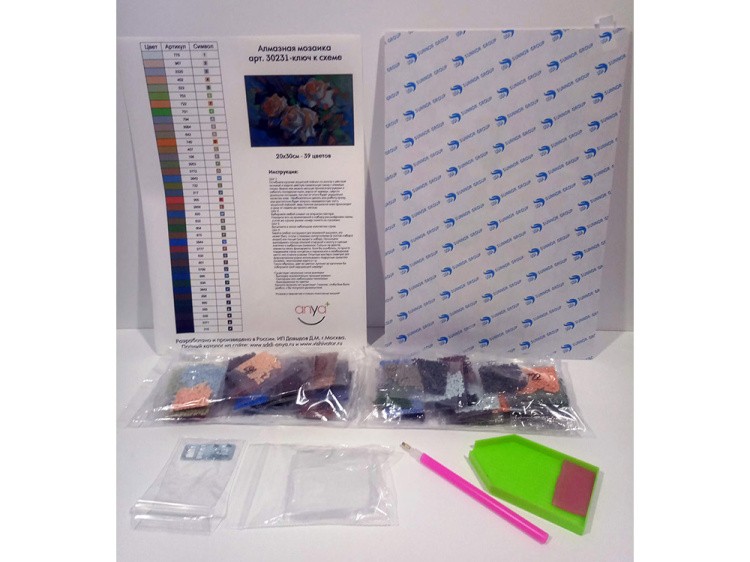 Алмазная вышивка «Розовая нежность» — картинка 4