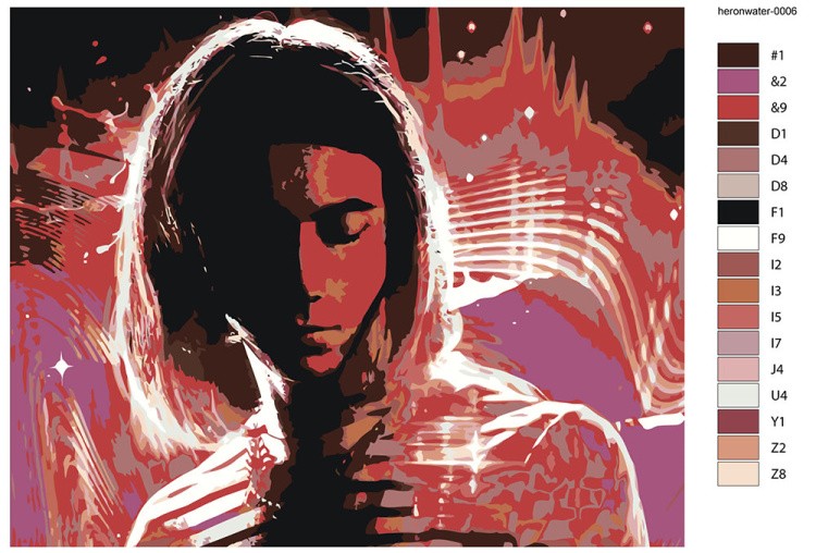 Картина по номерам «Рэпер Heronwater арт» — картинка 2