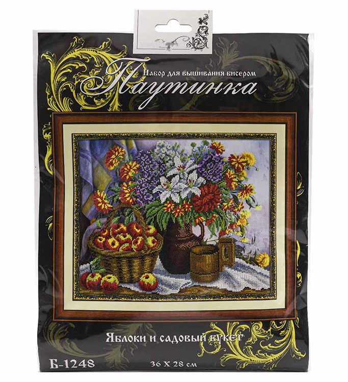Набор вышивки бисером «Яблоки и садовый букет» — картинка 4