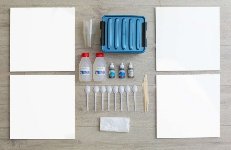 Набор для рисования алкогольными чернилами, 4 планшета, Art Blong — картинка 2