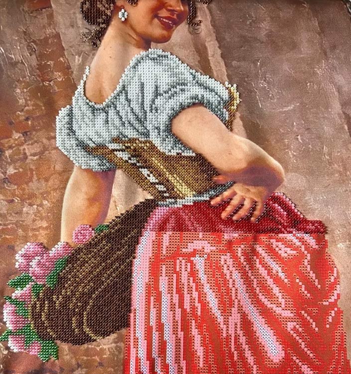 Рисунок на ткани «Венецианская цветочница» — картинка 3