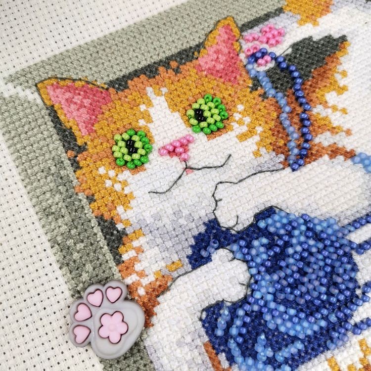 Набор для вышивания «Кот и клубок» — картинка 2