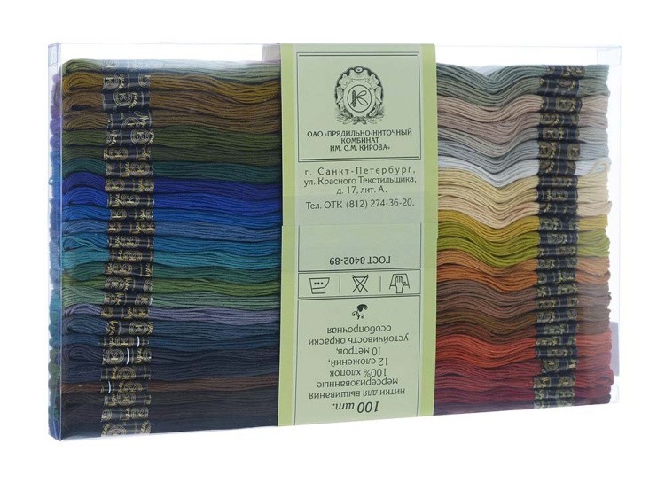 Набор ниток мулине для вышивания «Петербурженка», 10 м, 100 шт. — картинка 2