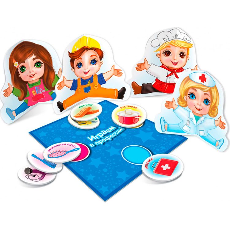 Настольная игра для малышей с объемными фигурками «Профессии» — картинка 3