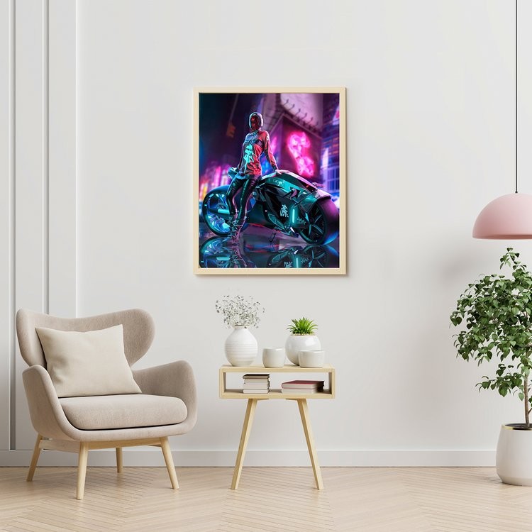 Картина по номерам «В стиле киберпанк» — картинка 4