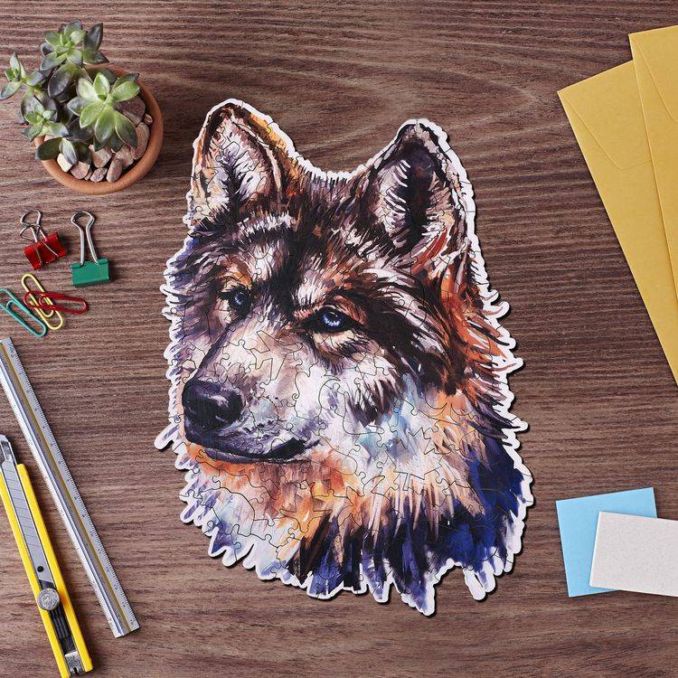 Деревянные пазлы Артвентура «Серый волк» — картинка 2