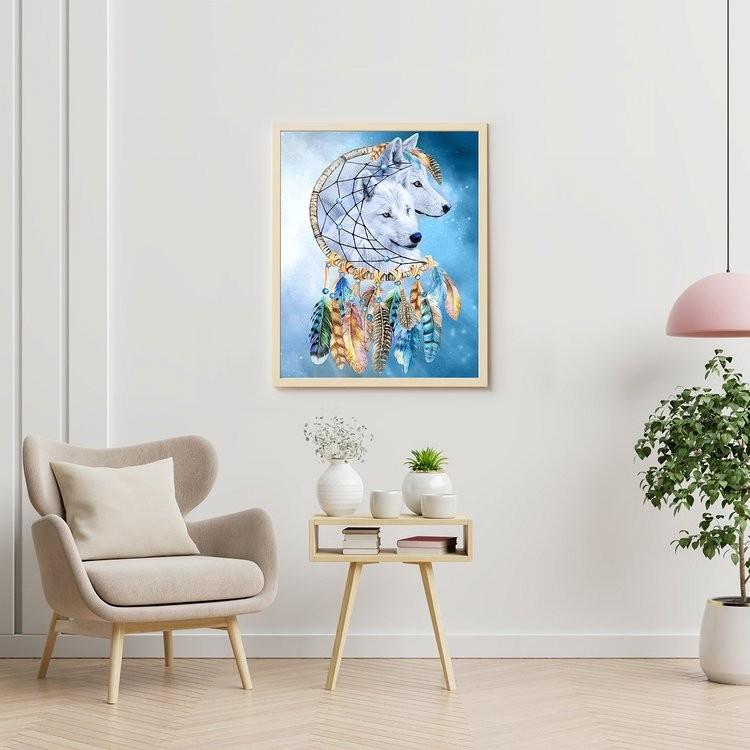 Картина по номерам «Два белых волка» — картинка 4