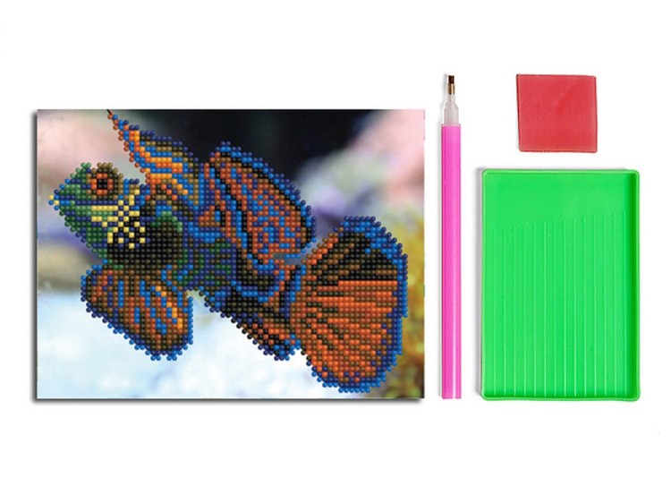 Алмазная вышивка-открытка «Радужная рыбка» — картинка 2