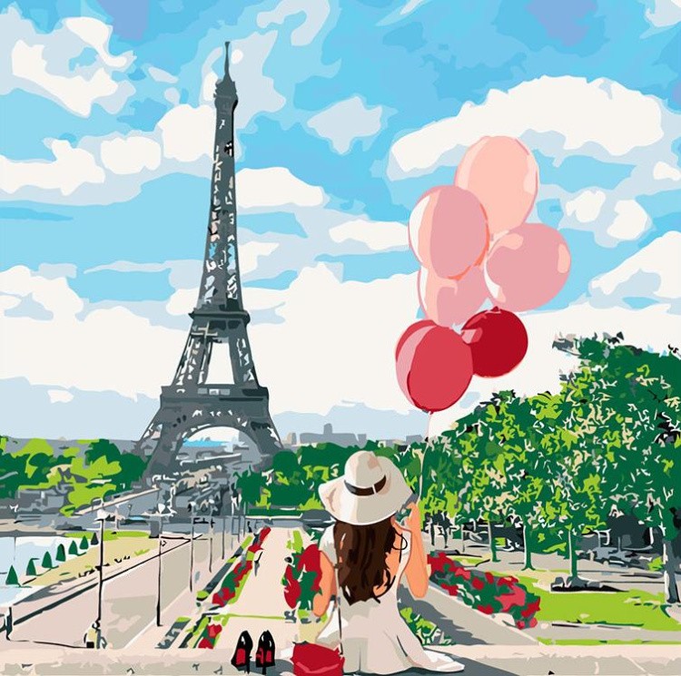 Картина по номерам «Летом в Париже»