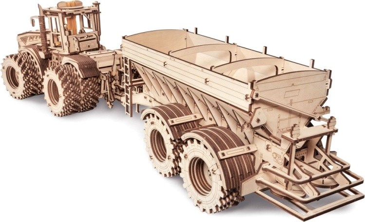 Конструктор деревянный 3D «Прицеп к трактору Кировец К-7М», Eco Wood Art — картинка 6