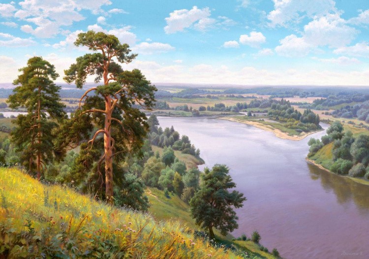 Алмазная вышивка «Обрыв. И. Прищепа» — картинка 2