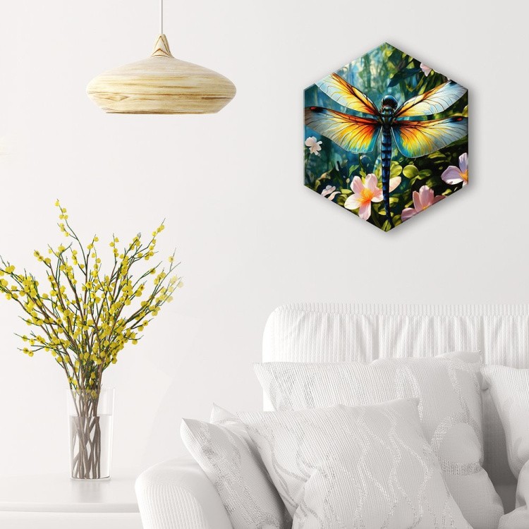 Картина по номерам Гексагон «Стрекоза» — картинка 2