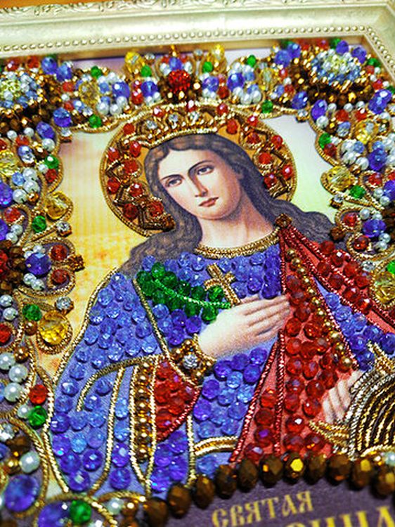 Набор вышивки хрустальными камнями «Святая Екатерина» — картинка 5