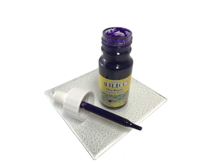 Краска для эбру фиолетовая 30 мл, ArtDeco — картинка 2