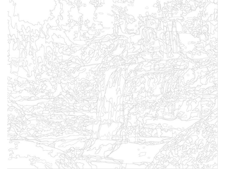 Картина по номерам «Лесной водопад» — картинка 3