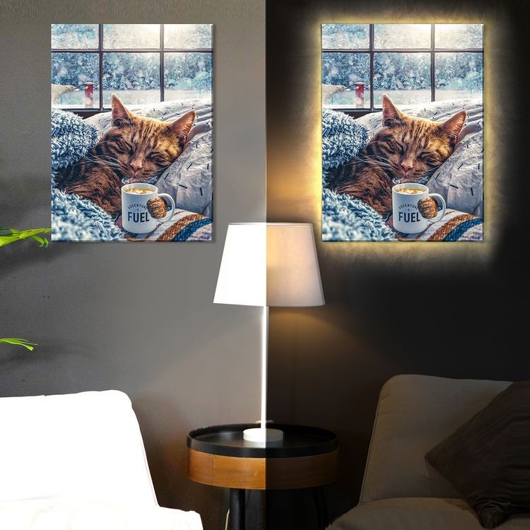 Картина по номерам «Морозное утро» LED подсветка — картинка 2