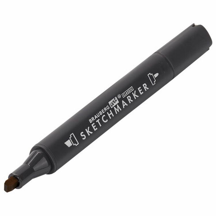 Маркер для скетчинга двусторонний 1 мм - 6 мм BRAUBERG ART CLASSIC, цвет: желтая охра — картинка 5