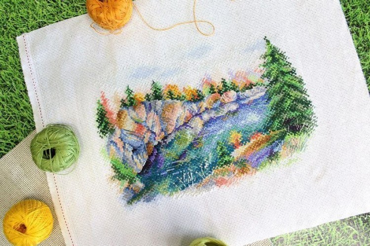Набор для вышивания «Карелия. Парк Рускеала» — картинка 3
