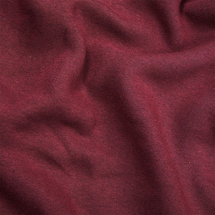 Ткань трикотаж Футер 3х нитка, начес, хлопок, 6 м, ширина 185 см, 320 г/м2, цвет: бордо, TBY — картинка 2