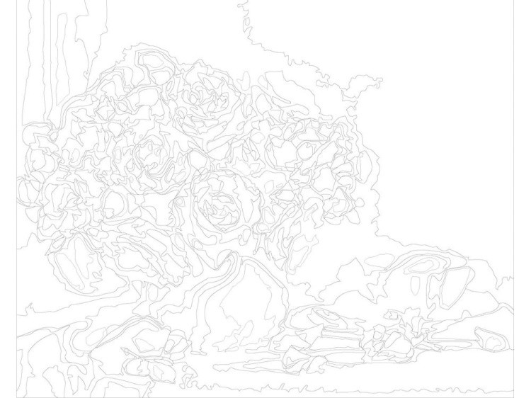 Картина по номерам «Розы в вазе» — картинка 3