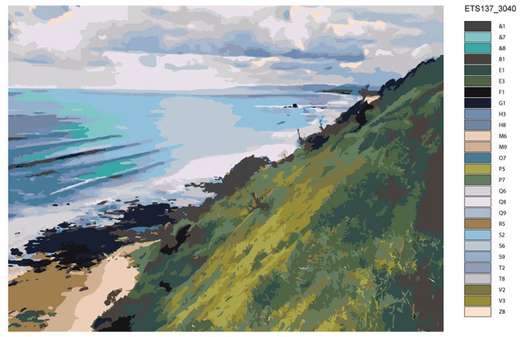 Картина по номерам «На берегу реки» — картинка 2