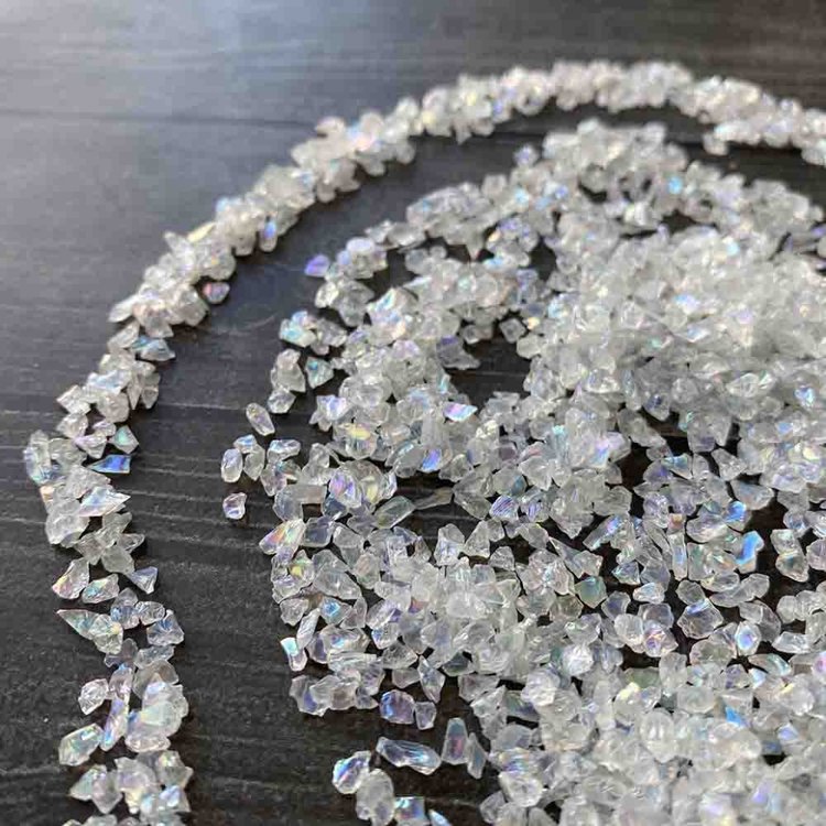 Стеклянная крошка мелкая радужная, 100г — картинка 3