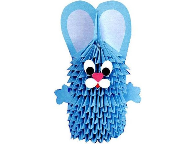 Объемное оригами «Заяц» — картинка 3
